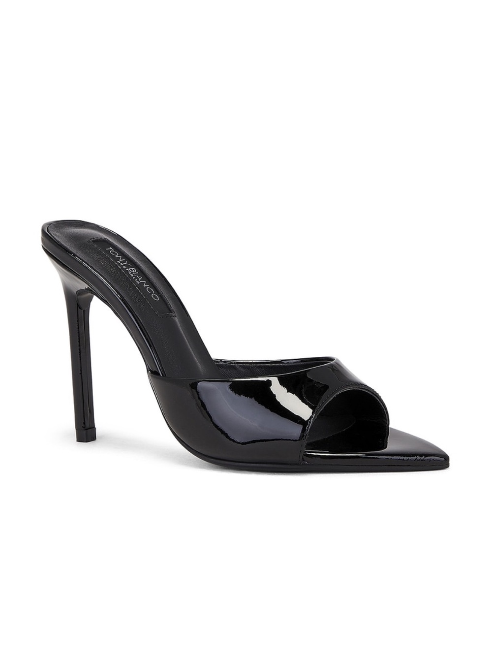 NWOT Tony Bianco Black Patent Slide Mule Heels